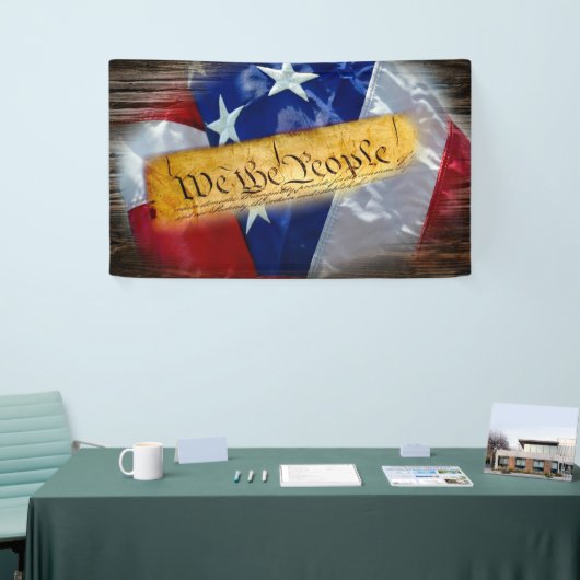 『我々は人々のアメリカ国旗』 横断幕 (トレードショー)