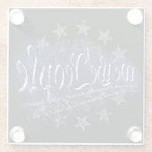 我々は人々のヴィンテージ13星1776 ガラスコースター (裏面)