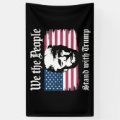 我々は人々はドナルド・トランプのサポートと2024 横断幕 (縦)