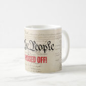 我々は人々は怒っているヴィンテージの外観 コーヒーマグカップ (正面右)