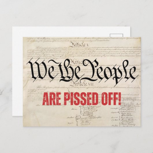 我々は人々は怒っているヴィンテージの外観 ポストカード (正面/裏面)