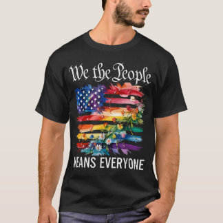 我々は人々を意味するレインボーLgbtのゲイ Tシャツ