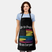 我々は人々を意味する誰もがLGBTゲイプライドギフト エプロン (着用した状態)