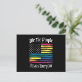 我々は人々を意味する誰もがLGBTゲイプライドギフト ポストカード (スタンド正面)