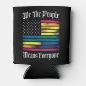 我々は人々を意味する誰もがLGBTゲイプライドギフト 缶クーラー (正面)