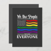 我々は人々を意味するLGBTQプライド月 案内ポストカード (正面/裏面)