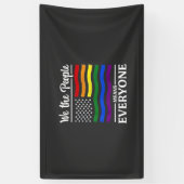 我々は人々を意味するLGBTQプライド月 横断幕 (縦)