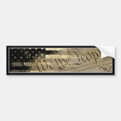 我々は人々を砂漠化させ、タン工業アメリカ国旗 バンパーステッカー (正面)