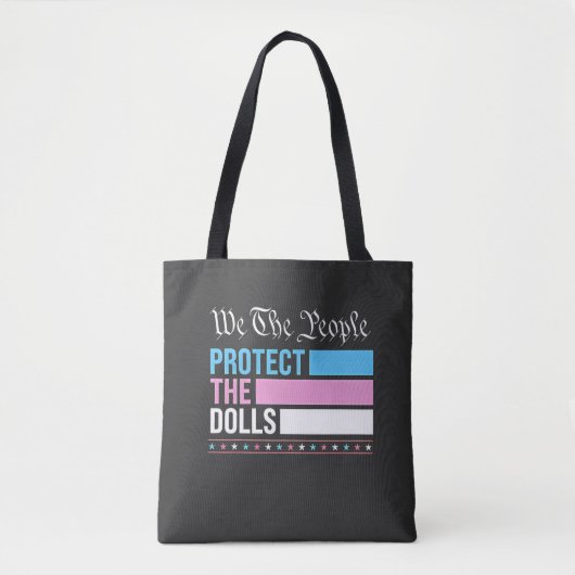 我々は人形保護LGBTトランスジェンダー トートバッグ (正面)