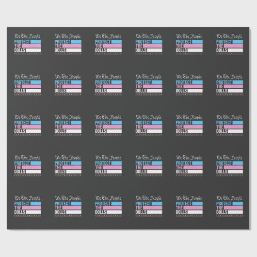 我々は人形保護LGBTトランスジェンダー ラッピングペーパー (フラット)
