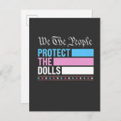 我々は人形保護LGBTトランスジェンダー 案内ポストカード (正面/裏面)