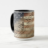 我々は人民のヴィンテージのアメリカ国旗 マグカップ (正面左)