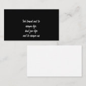 我々は人生を逃れるのではなく、人生を逃れるのではなく 名刺 (正面/裏面)