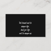 我々は人生を逃れるのではなく、人生を逃れるのではなく 名刺 (正面)