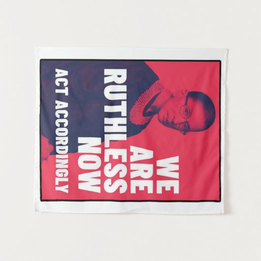 我々は今は無慈悲だ – それに従って行動ユニセックスtし タペストリー (正面(横))