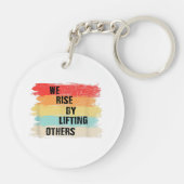 我々は他の引用文を持ち上げて立ち上やる気を起こさせるがる キーホルダー (裏面)