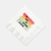 我々は他の引用文を持ち上げて立ち上やる気を起こさせるがる 縁ありランチョンナプキン (角)