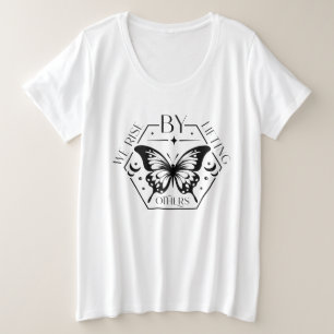 我々は他の蝶のTシャツを持ち上げることによって上昇 プラスサイズTシャツ