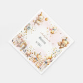 我々は信じ心底よ王室のり、幼児ベアー子供の誕生日 スタンダードランチョンナプキン (角)