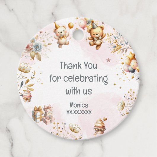 我々は信じ心底よ王室のり、幼児ベアー子供の誕生日 フェイバータグ (正面)