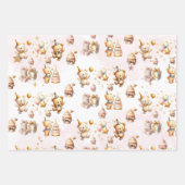 我々は信じ心底よ王室のり、幼児ベアー子供の誕生日 ラッピングペーパーシート (正面2)