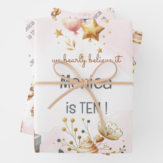 我々は信じ心底よ王室のり、幼児ベアー子供の誕生日 ラッピングペーパーシート (インサイチュ)