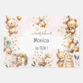 我々は信じ心底よ王室のり、幼児ベアー子供の誕生日 ラッピングペーパーシート (正面)