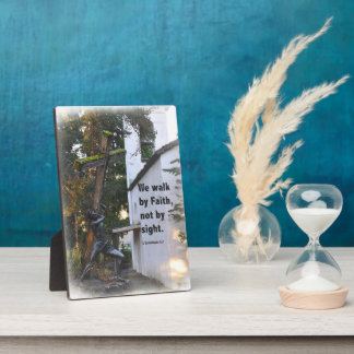 我々は信仰によって歩くが見えない フォトプラーク