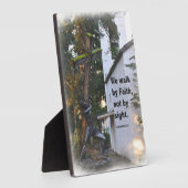 我々は信仰によって歩くが見えない フォトプラーク (側面)