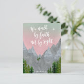 我々は信仰によって歩くのではなく、視覚聖なる書物、 経典はがき ポストカード (スタンド正面)