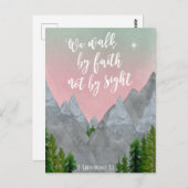 我々は信仰によって歩くのではなく、視覚聖なる書物、 経典はがき ポストカード (正面/裏面)