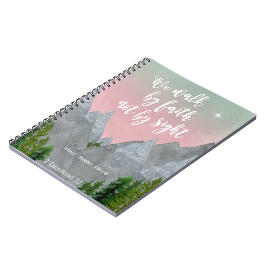 我々は信仰によって歩く事が目視手帳によってではない聖なる書物、 経典 ノートブック (左側)