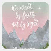 我々は信仰によって歩く方が見える信仰のバイブル・シールによってではない スクエアシール (正面)