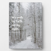 我々は信仰によって歩カスタムく5 X 7プリントイーゼルと フォトプラーク (正面)