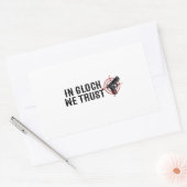 我々は信用している 長方形シール (封筒)