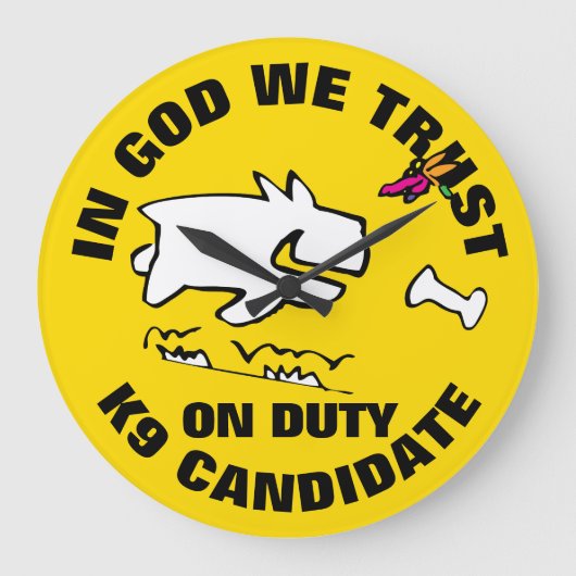 我々は信頼している ラージ壁時計 (正面)