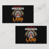 我々は先住民族の土地に住おもしろいむ先住民アメリカ人だ 名刺 (正面/裏面)