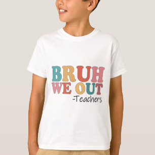 我々は先生幸せな学校の最後の日レトロVin Tシャツ