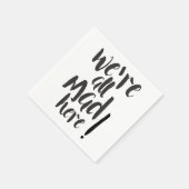 我々は全ての不機嫌はここにいる – 黒 スタンダードカクテルナプキン (角)