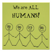 我々は全ての人間のかわいい平等デザイン ポスター (正面)