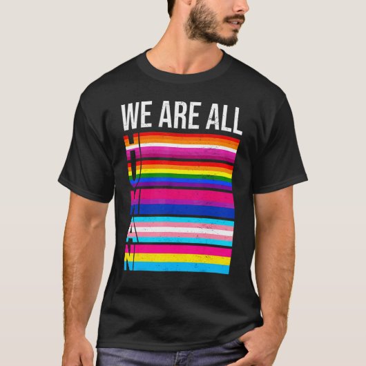 我々は全ての人間Lgbtゲイ権利プライドAlly Lgbtq Tシャツ (正面)