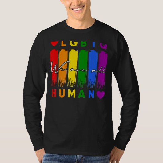 我々は全ての人間Lgbtゲイ権利プライドAlly Lgbtq Tシャツ (正面)