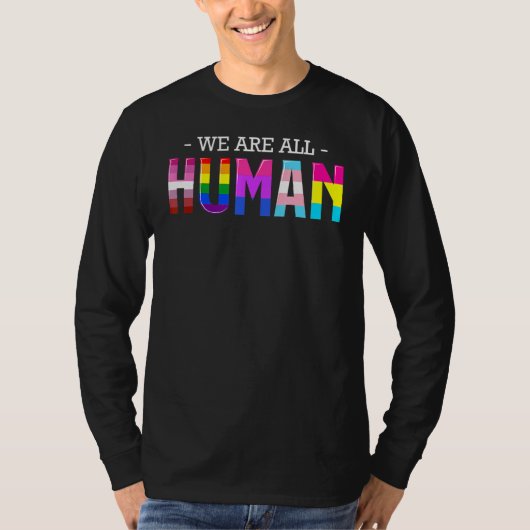 我々は全ての人間Lgbtゲイ権利プライドAlly Lgbtq Tシャツ (正面)