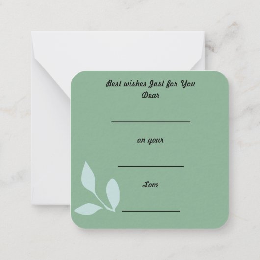 我々は全てをよ最高のく望ん: ノートカード (裏面)