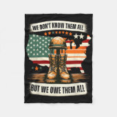 我々は全てを知らないが我々は全てメムリアに負っている フリースブランケット (正面)