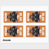 我々は全てムスリムのステッカーだ 長方形シール (シート)