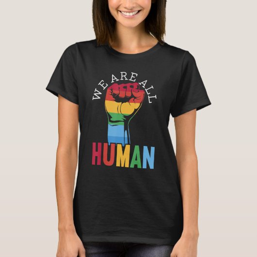我々は全て人間の性平等プライドパレードLGBT Tシャツ (正面)