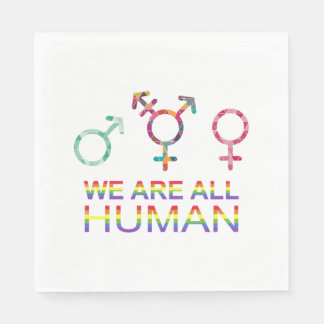 我々は全て人間のLgbtジェンダーの象徴である スタンダードランチョンナプキン