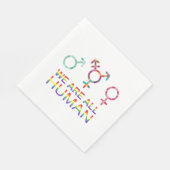 我々は全て人間のLgbtジェンダーの象徴である スタンダードランチョンナプキン (角)