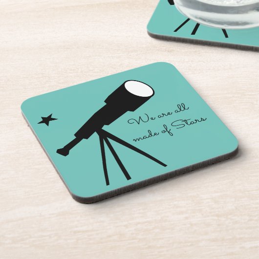 我々は全て星の望遠鏡で作られた引用文 コースター (左側)